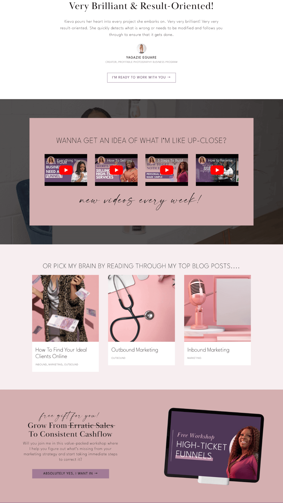 Website design for coaches